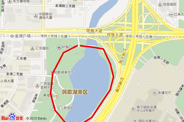 南宁民歌湖地图图片