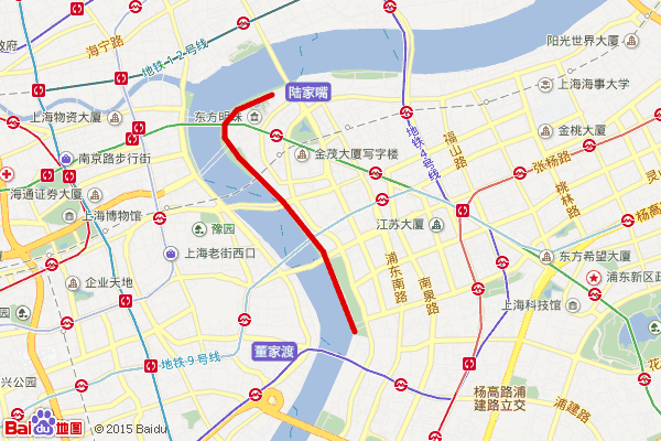 浦东滨江大道线路图图片